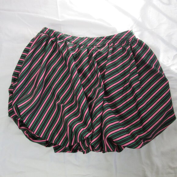 Paul Tazewell Wicked Bubble Mini Skirt Black Green Pink Stripes Size Medium NWT - Picture 8 of 12